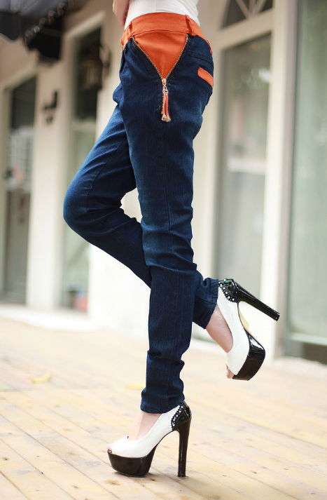 New Color casual jeans H068 Orange S/M/L