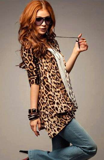 Wild sexy leopard coat W60127 OneSize