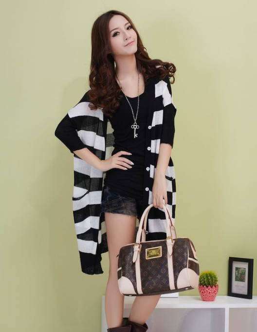 Casual fashion knitted sweater vest (2 piece) MS7889 Black OneSize