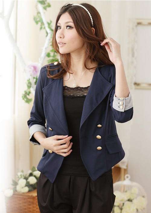 2012 new spring OL simple and elegant knitted coat 216001 Blue S/M/L