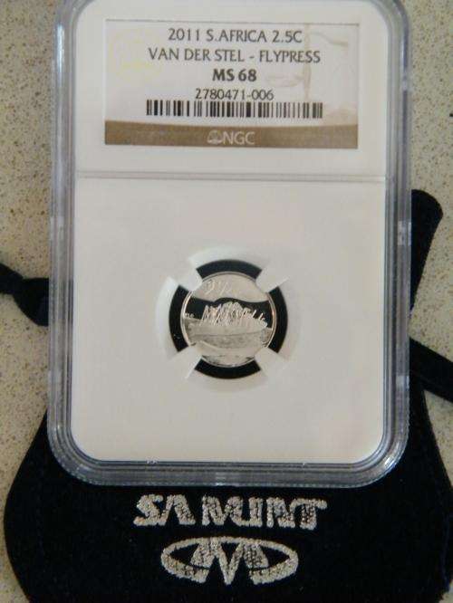 2011 Van der Stel Flypress Mintmark Tickey - NGC MS68