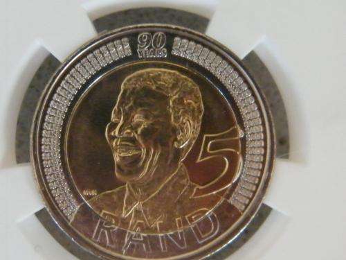 MS 68 - Nelson Mandela "90th Birtday" Bi-Metal R5 graded MS68  - 1day only
