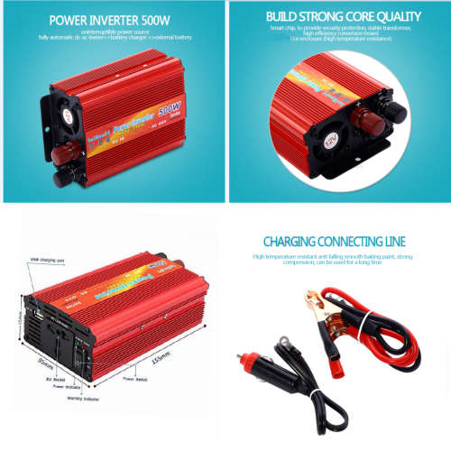 500 watt power inverter -12 volt DC to 230/240 Volt AC