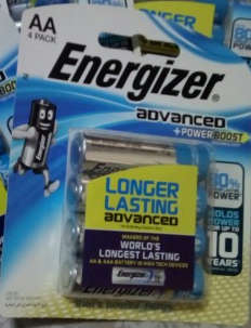 Energizer Advanced + Power boost AA Batteries pack of 4