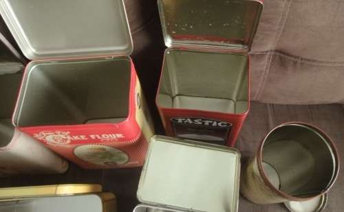 A Lot of metal containers from Yester-year and yesterday