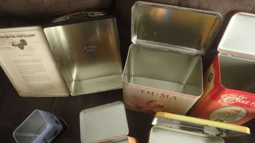 A Lot of metal containers from Yester-year and yesterday
