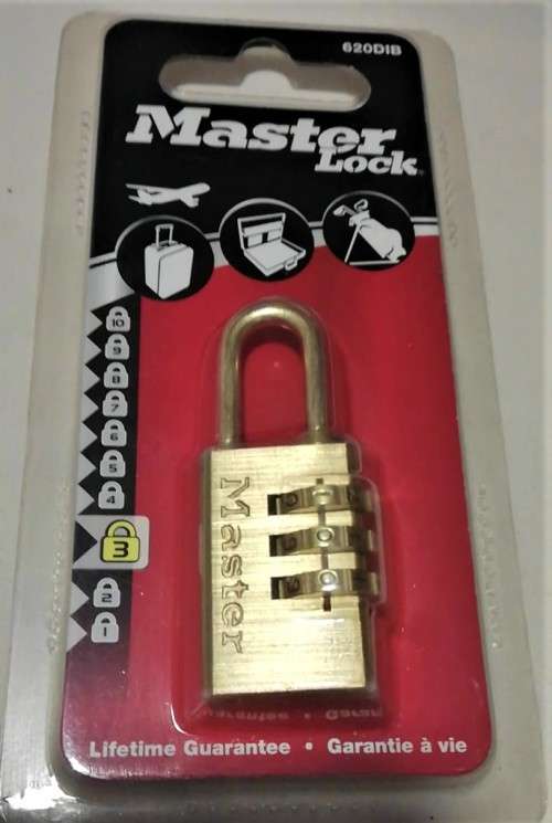 Master Lock Brass Combination Padlock 20mm