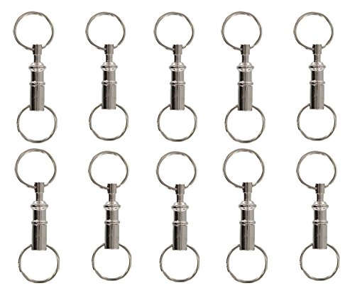 Lot`s of 10 detachable Steel keychains