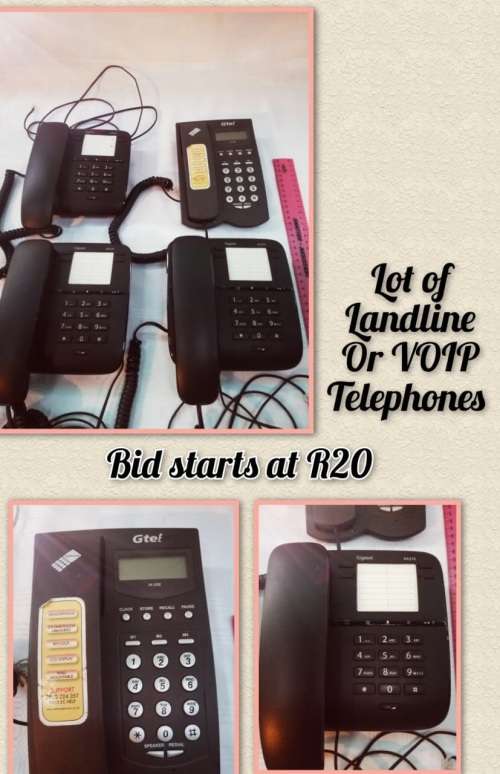 Lot of 4 working landlines or VoiP (modem) phones