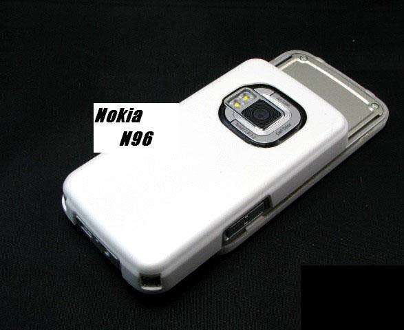 Rubberized Case cover for Nokia N96 in white