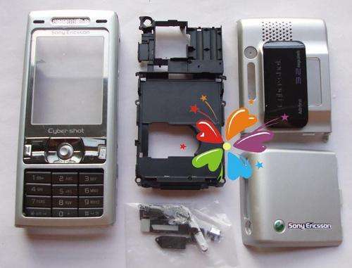Silver Cover Housing + T6 for Sony Ericsson K800 K800i [including keypad].