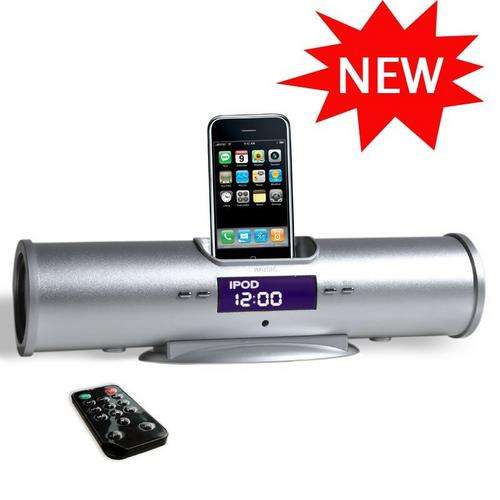 NEW! Apple Ipod / Iphone docking station with built in speaker,radio,alarm...