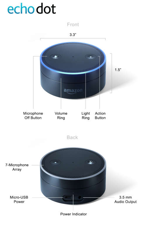 LOCAL STOCK - Amazon Echo Dot (2nd Generation) Smart Home Assistant feat. Alexa
