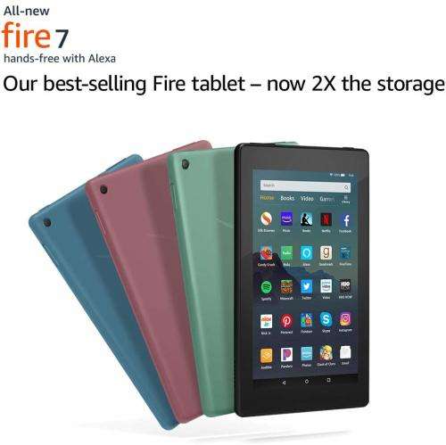 Amazon Kindle Fire Tablet 7" - Hands-free with Alexa - 2019 model, 16GB, WiFi
