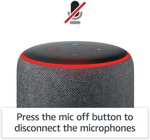 Amazon Echo (Gen 3) - Smart Home Assistant and Bluetooth/Wi-Fi Speaker (Free delivery)
