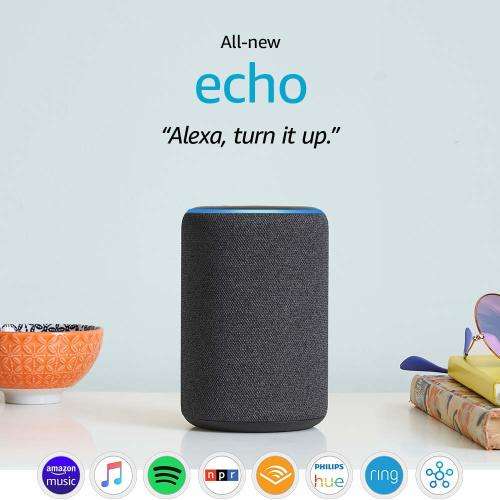 Amazon Echo (Gen 3) - Smart Home Assistant and Bluetooth/Wi-Fi Speaker (Free delivery)