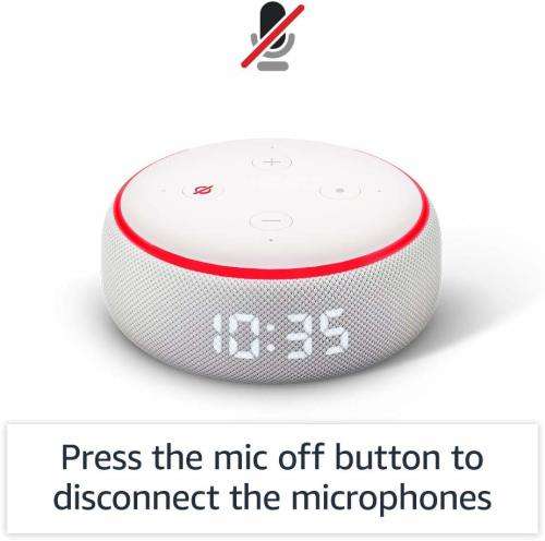 Amazon Echo Dot With Clock (Gen 3) - Smart Home Assistant feat. Alexa (Local stock, Free delivery)