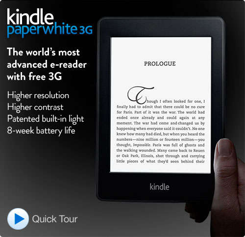 Amazon Kindle PaperWhite (FREE 3G & Wi-Fi) "Special offers" + Free eBooks