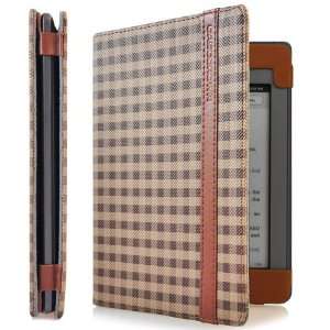 Kindle Wi-Fi cover, brown check