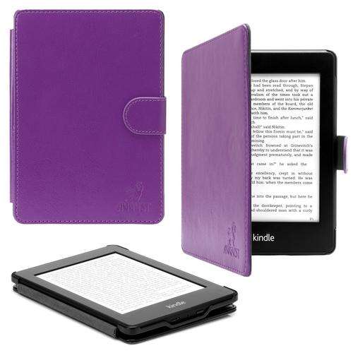 Kindle PaperWhite Genuine Leather Cover Purple