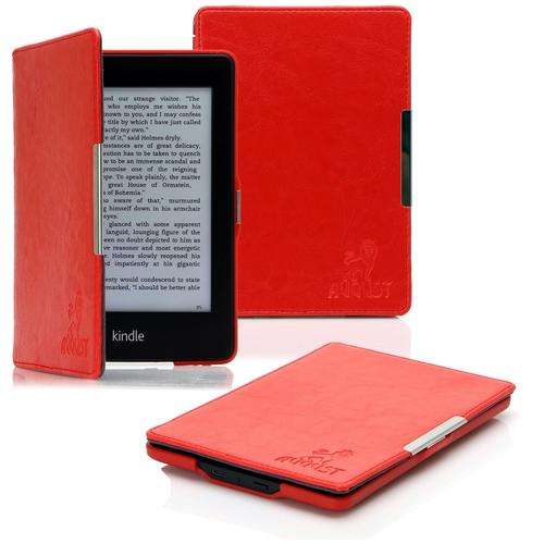 Kindle PaperWhite Genuine Leather Cover Red