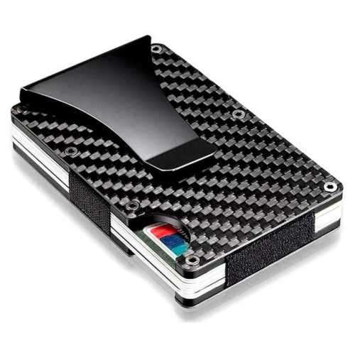 Minimalist carbon fibre, RFID blocking card wallets