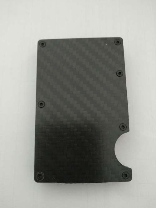 Minimalist carbon fibre, RFID blocking card wallets