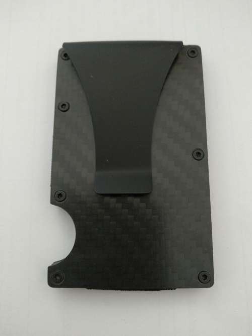 Minimalist carbon fibre, RFID blocking card wallets