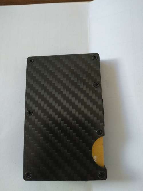 Minimalist carbon fibre, RFID blocking card wallets
