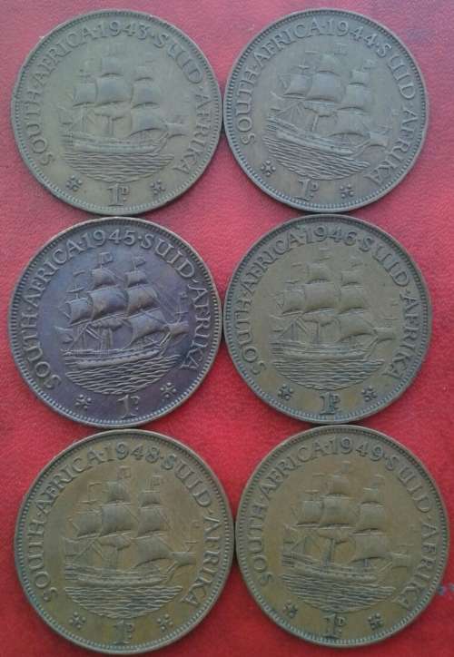 Lot of x21 union pennies (1930-1960)