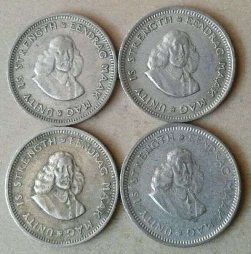 Complete 1st decimal silver 5c set (1961-1964)