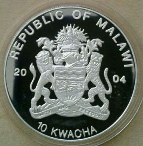2004 Malawi Endangered Wildlife proof 10 Kwacha (Lion)