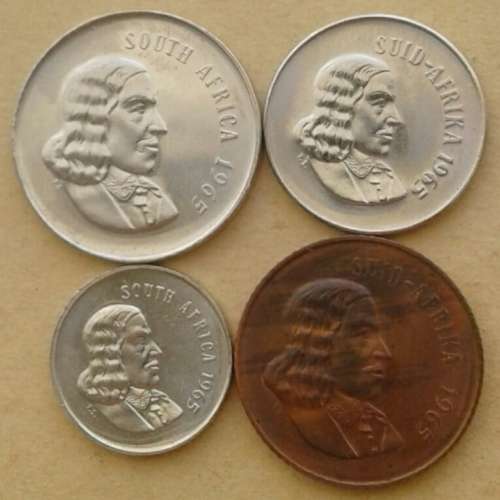 Set of x4 proof 1965 coins (20c-2c)