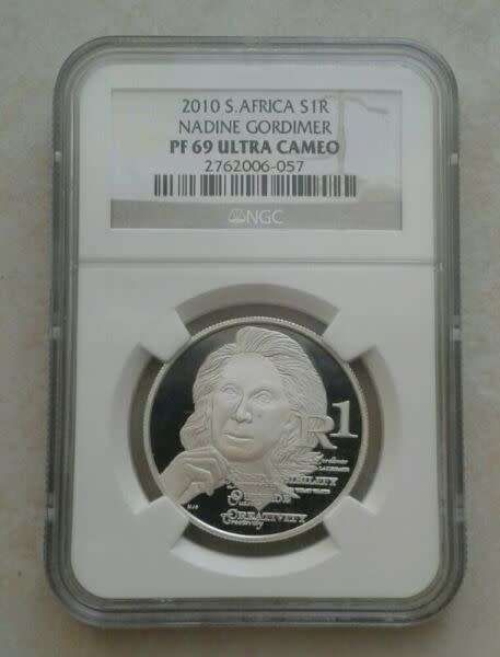 2010 Nadine Gordimer silver R1 NGC PF69 UC (second finest)