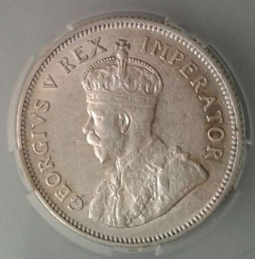 High grade 1934 union silver shilling SANGS graded AU53