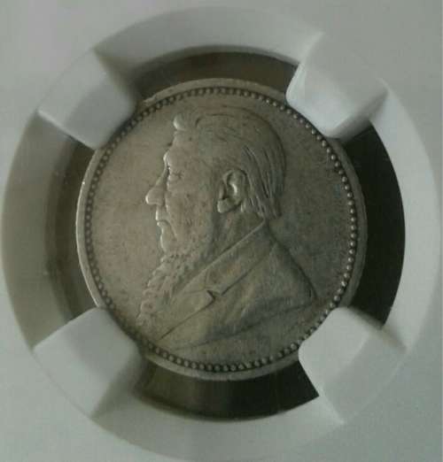 1895 ZAR Kruger silver sixpence NGC graded VF30 (Very Fine)