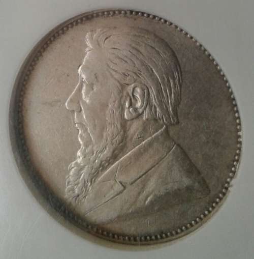 Higher grade 1892 ZAR Kruger silver shilling NGC XF45