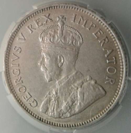 High grade 1923 union silver shilling SANGS AU55 (1st issue)