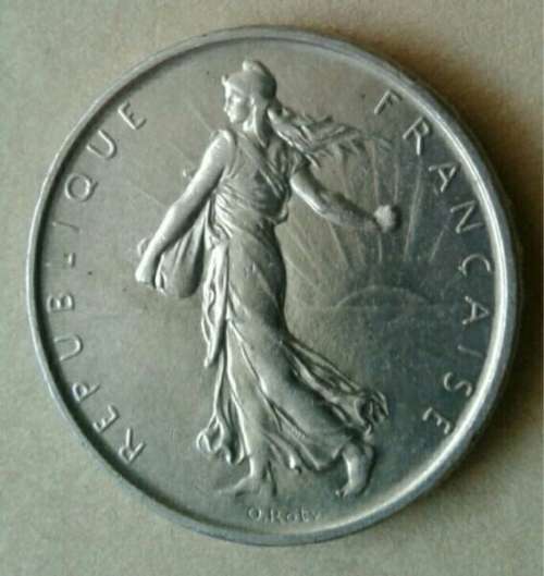 1964 France uncirculated silver 5 Francs