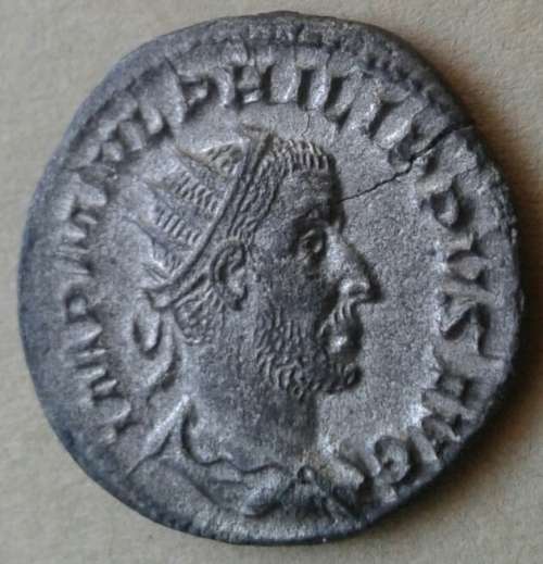Phillip I Rome 244-247 AD Annona silver Antoninian coin