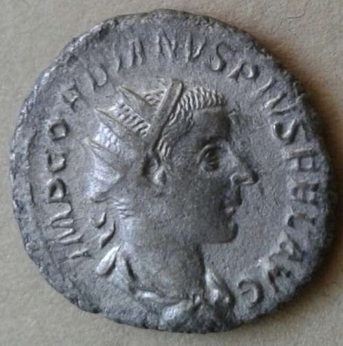 Gordian III Rome 241-243 AD silver Antoninian coin/Hercules