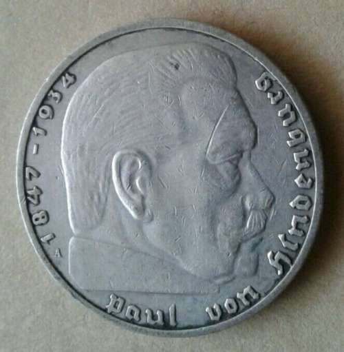 1937 A German silver 2 Reichsmark (Third Reich)