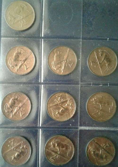 Complete S.A 2nd decimal 2c set (1965 -1990)