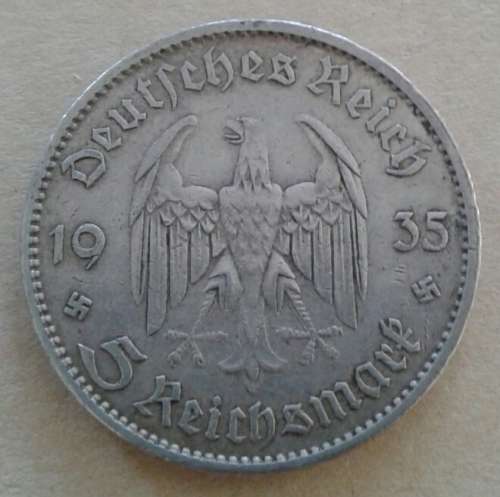 1935 A German silver 5 Reichsmark (Third Reich)