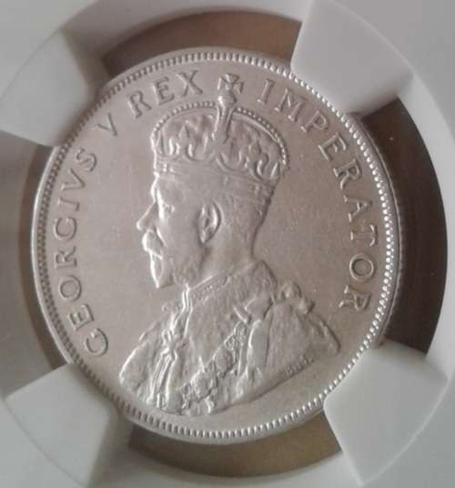 High grade 1934 union silver 2 Shillings NGC XF45 (High cat value)