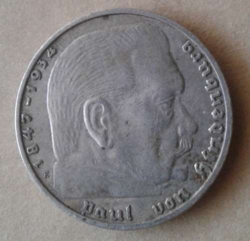 Nice 1937 E German silver 2 Reichsmark (Third Reich)