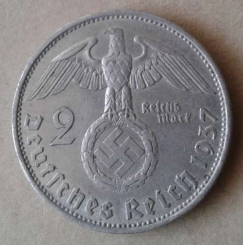 Nice 1937 A German silver 2 Reichsmark (Third Reich)