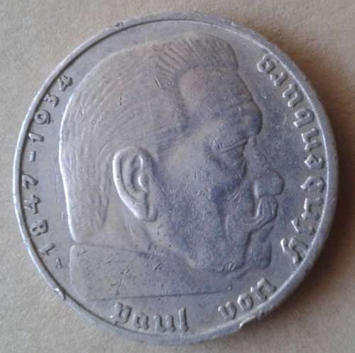 1938 A German silver 2 Reichsmark (Third Reich)