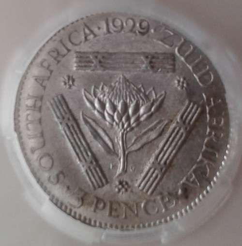 Nice 1929 union silver tickey SANGS AU50