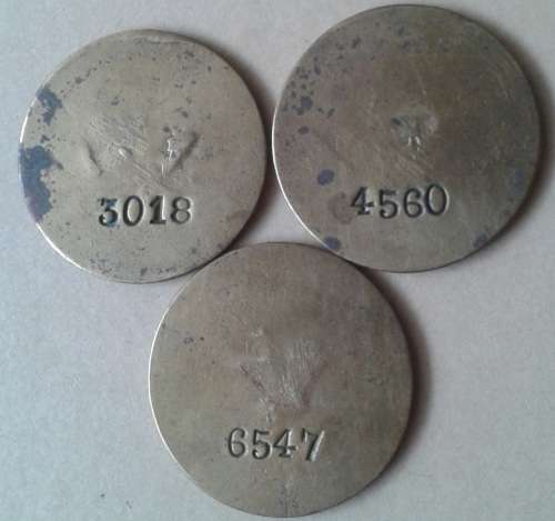 Set of 3 Brink Bros Montagu 1940's trade tokens